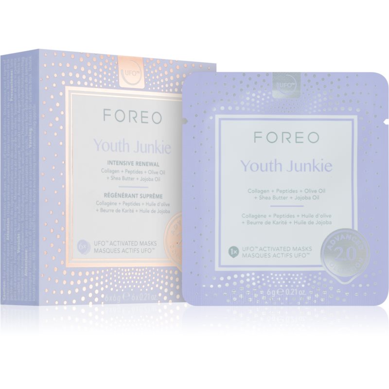 FOREO UFOtm Youth Junkie face mask with anti-ageing effect 6 pc
