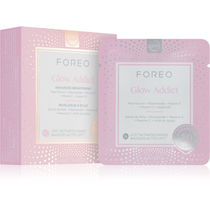 FOREO UFO™ Glow Addict Brightening Face Mask 6 Pc
