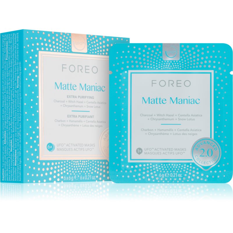 FOREO UFOtm Matte Maniac cleansing face mask 6 pc
