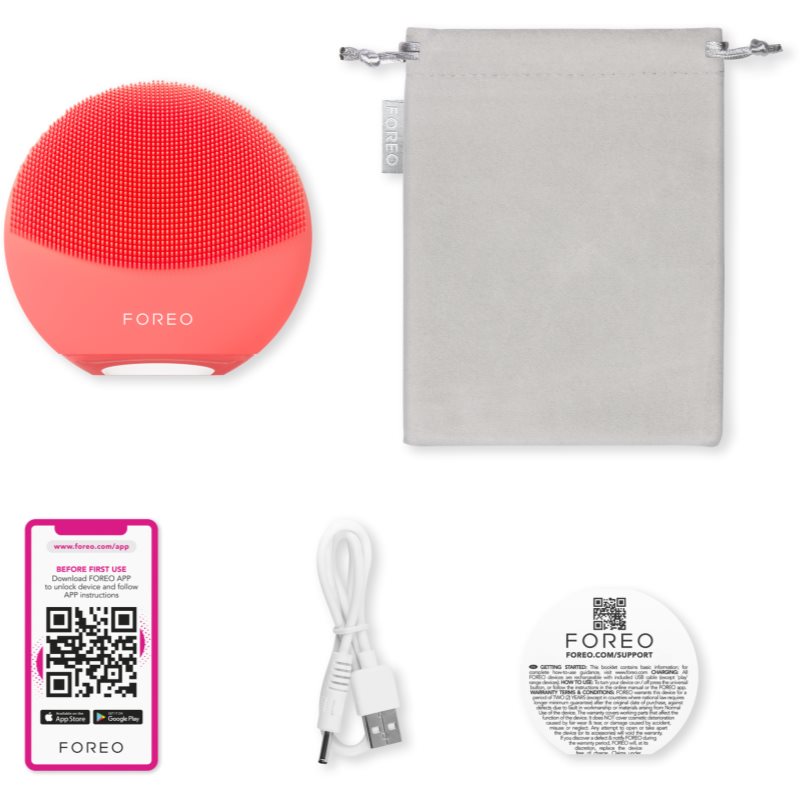 FOREO LUNA™4 Mini Cleansing Device For Face Coral