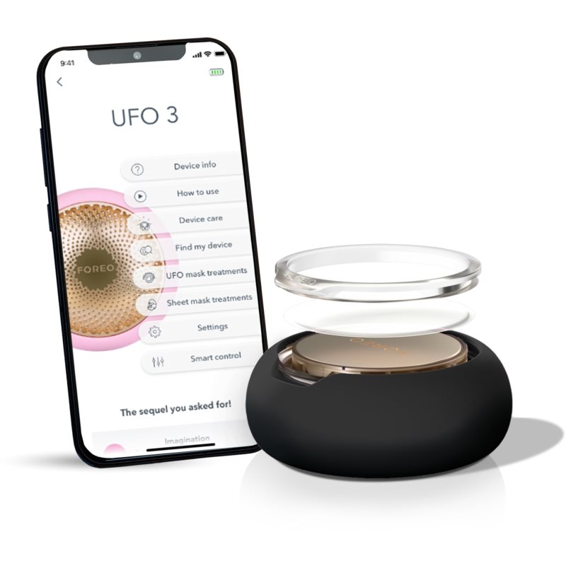 FOREO UFO™ 3 5-in-1 Sonic Device To Accelerate The Effects Of Facial Masks Black 1 Pc