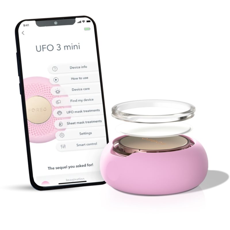 FOREO UFO™ 3 Mini звуковий пристрій для прискорення дії маски для обличчя Pearl Pink 1 кс