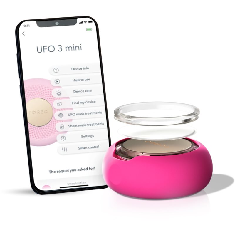 FOREO UFO™ 3 Mini звуковий пристрій для прискорення дії маски для обличчя Fuchsia 1 кс