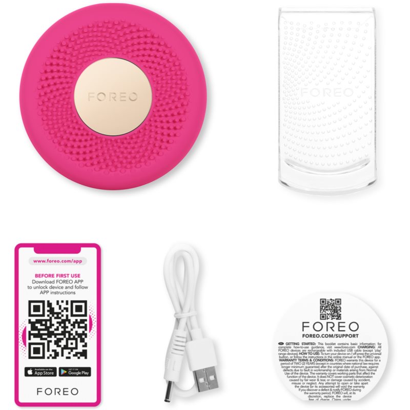 FOREO UFO™ 3 Mini Sonic Device To Accelerate The Effects Of Facial Masks Fuchsia 1 Pc