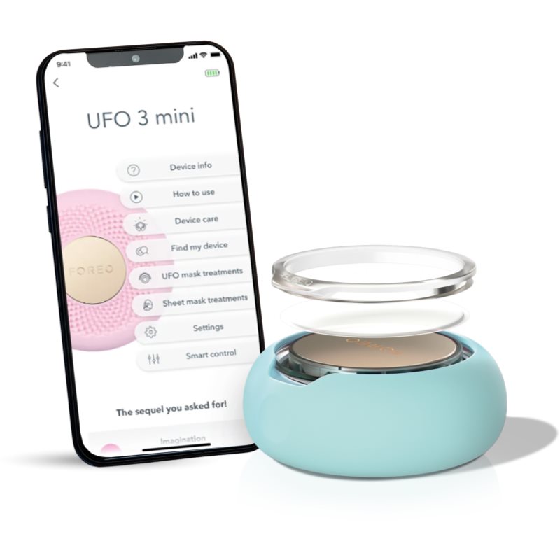 FOREO UFO™ 3 Mini звуковий пристрій для прискорення дії маски для обличчя Arctic Blue 1 кс
