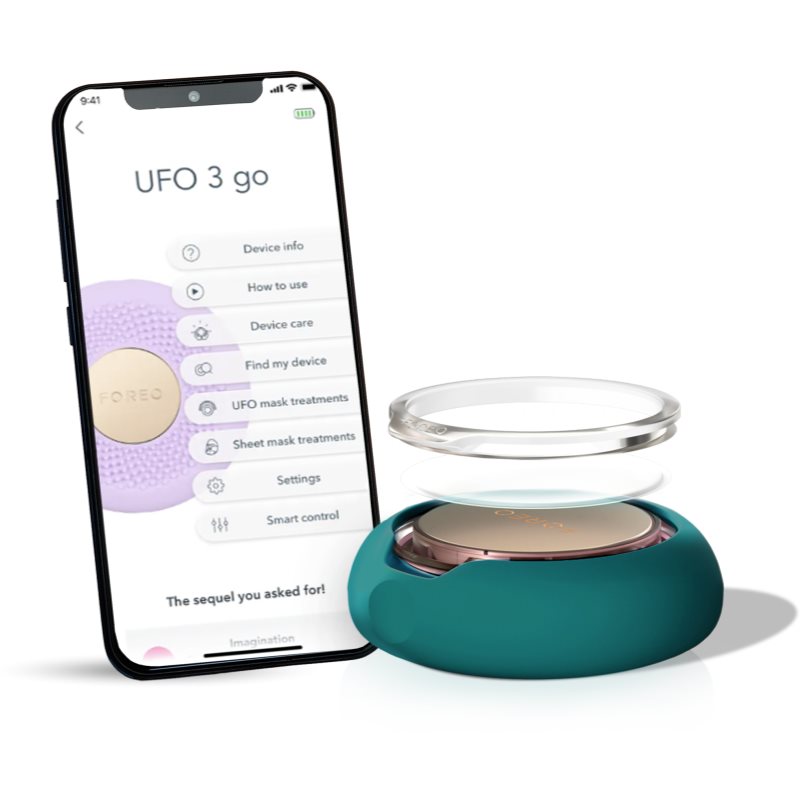 FOREO UFO™ 3 Go Sonic Device To Accelerate The Effects Of Facial Masks Evergreen 1 Pc