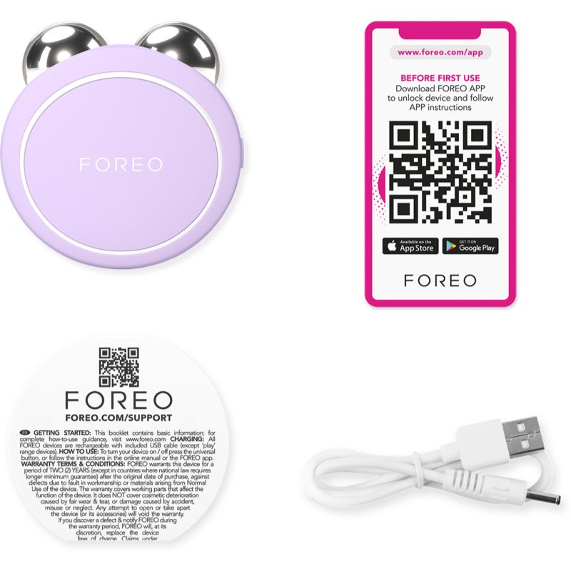FOREO BEAR™ 2 Go Microcurrent Toning Device For The Face Lavender 1 Pc