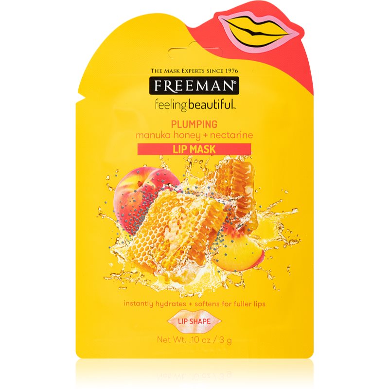 Freeman Feeling Beautiful hidrogelinė lūpų kaukė Manuka Honey & Nectarine 3 g