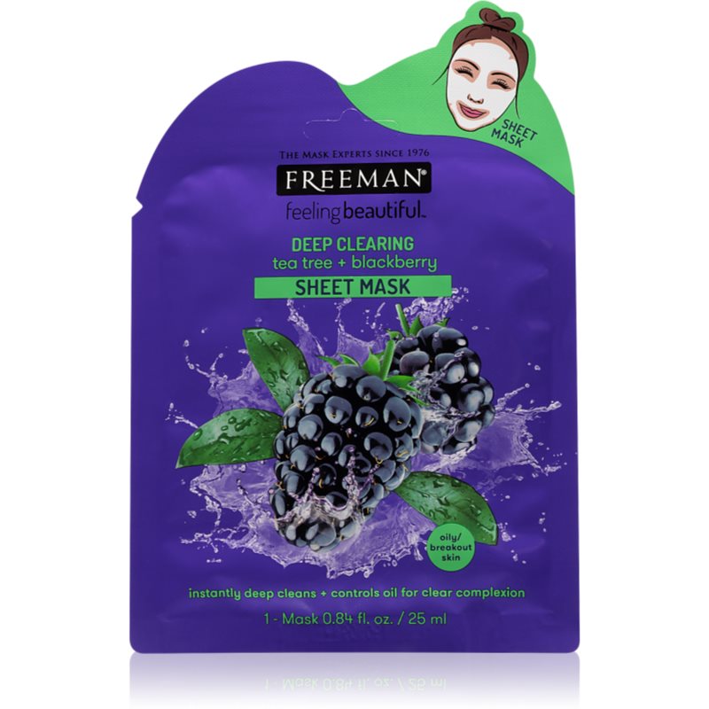 Freeman Feeling Beautiful plátenná maska s čistiacim efektom 25 ml