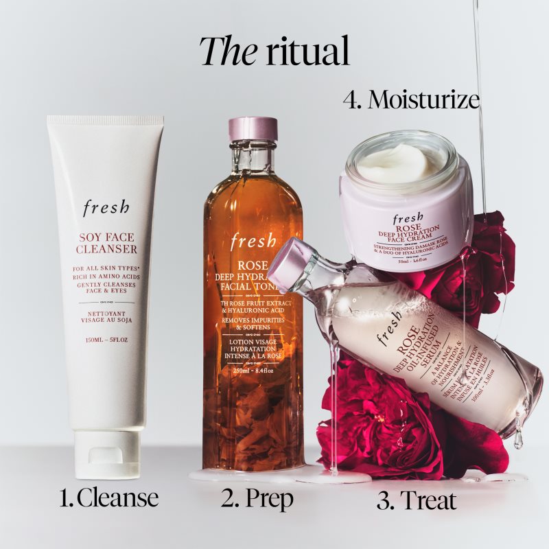 fresh Rose Deep Hydration Face Cream hydratační krém na obličej s kyselinou hyaluronovou 50 ml (obrázek 3)
