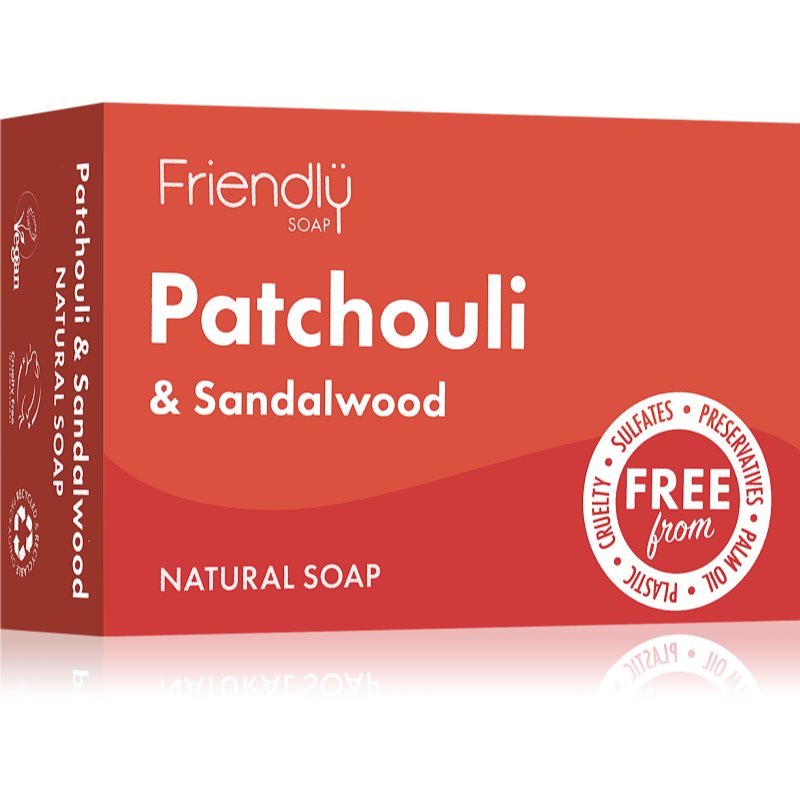 Friendly Soap Natural Soap Patchouli & Sandalwood Natural Soap 95 G
