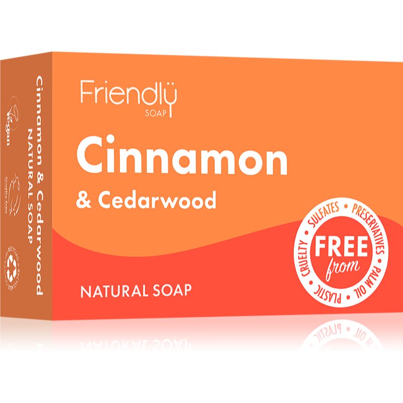 Friendly Soap Natural Soap Cinnamon & Cedarwood Natural Soap 95 G