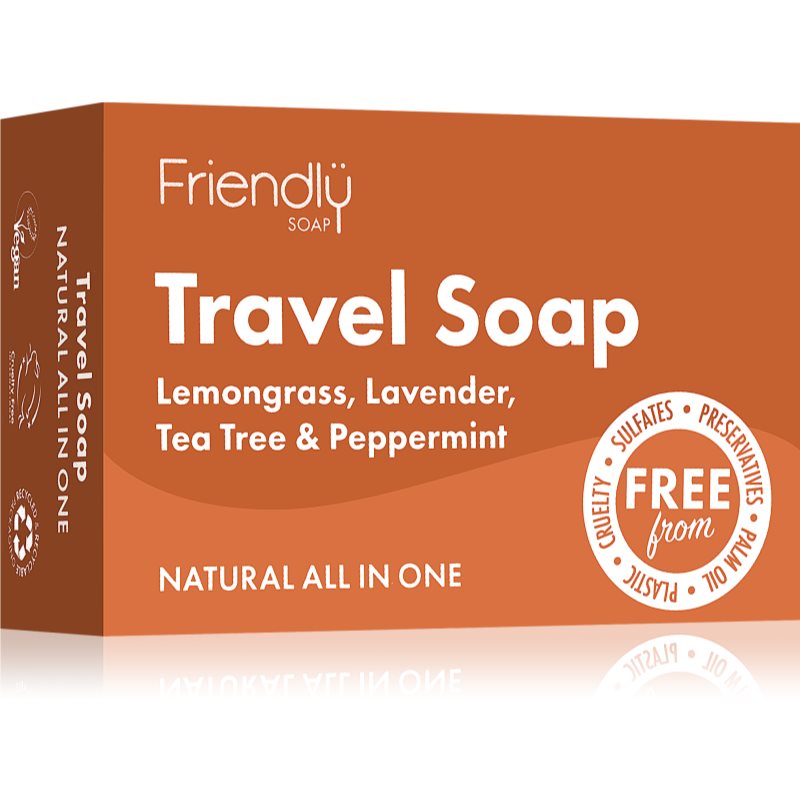 E-shop Friendly Soap Travel Soap Hair & Body přírodní mýdlo na tělo a vlasy 95 g