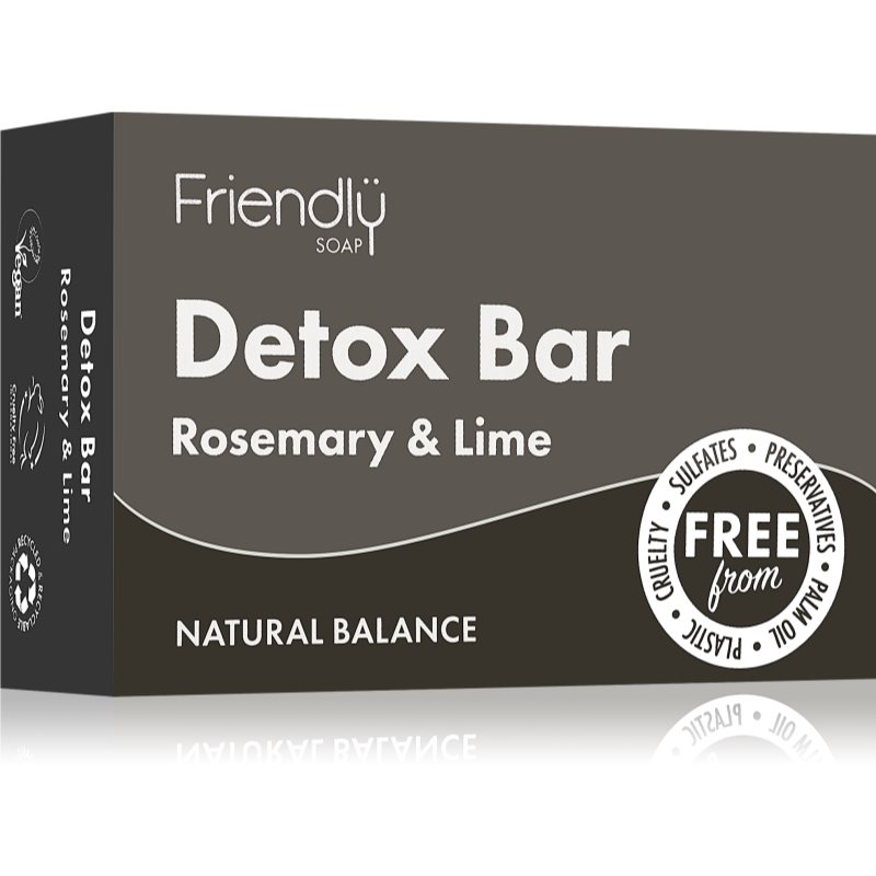 Friendly Soap Detox Bar Rosemary & Lime натуральне мило 95 гр