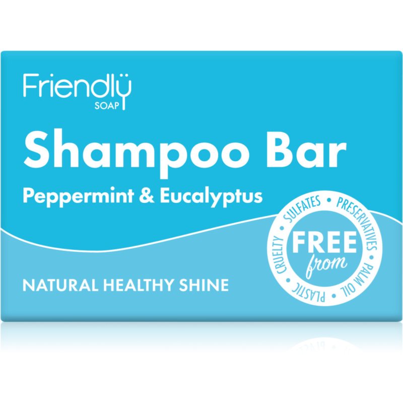 Friendly Soap Natural Shampoo Bar Peppermint & Eucalyptus натурален сапун За коса 95 гр.