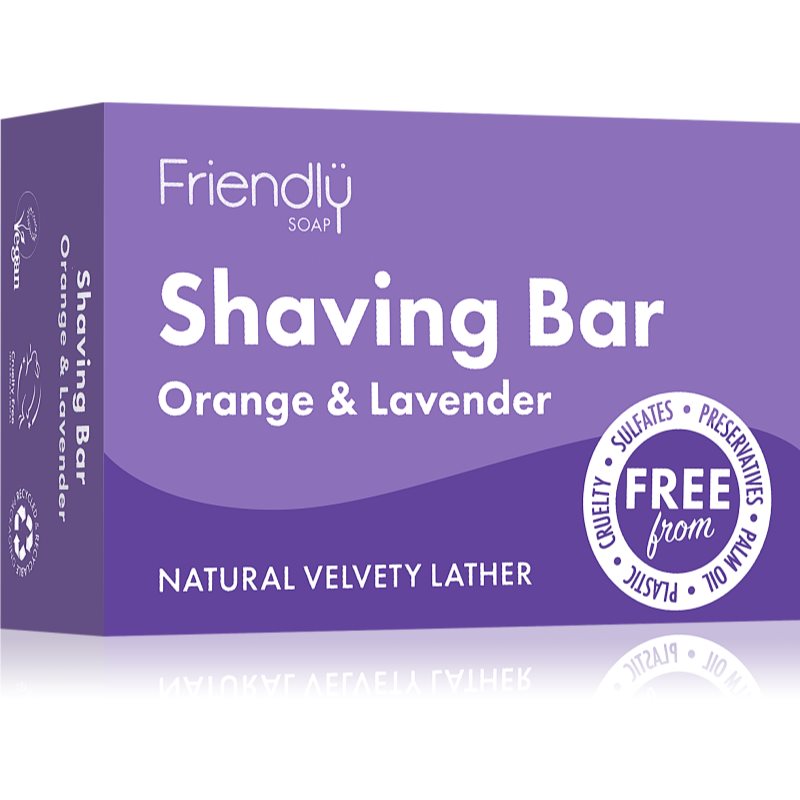 Friendly Soap Shaving Bar Orange & Lavender натурален сапун бръснене 95 гр.