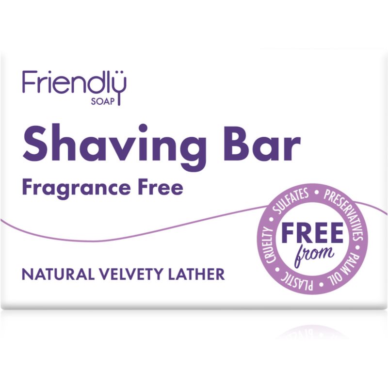 Friendly Soap Shaving Bar Fragrance Free Naturseife für die Rasur ohne Parfümierung 95 g