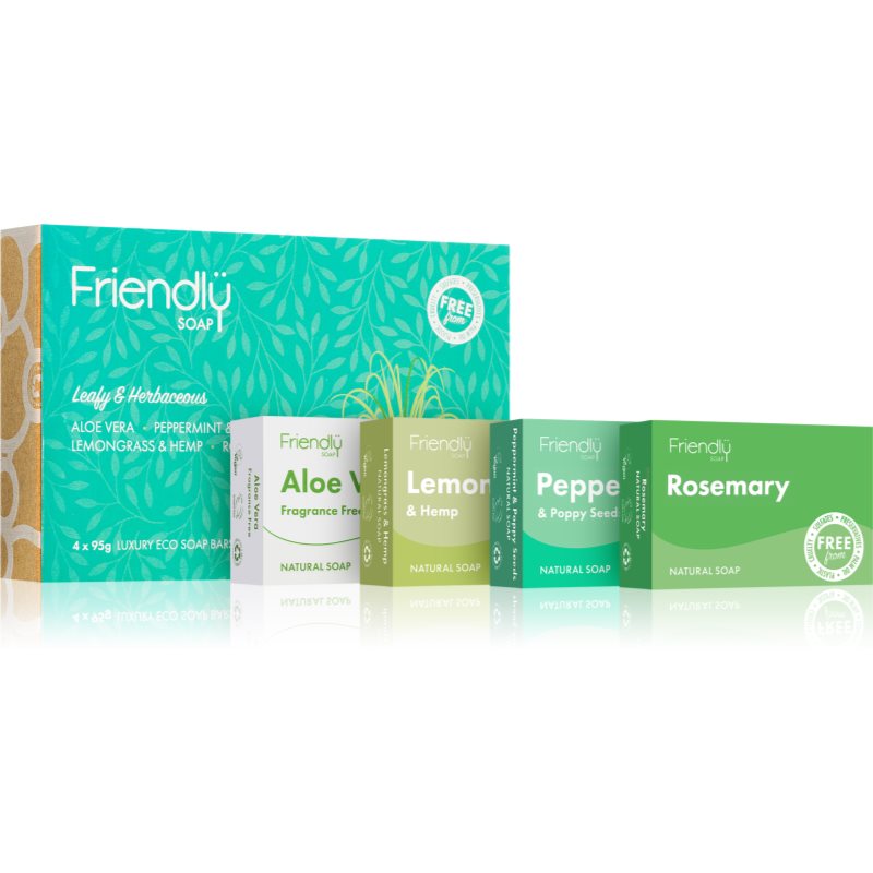 Friendly Soap Leafy and Herbaceous Set fester Seifen