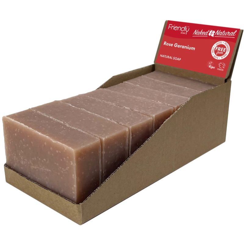 Friendly Soap Natural Soap Rose Geranium sapone naturale 7x95 g