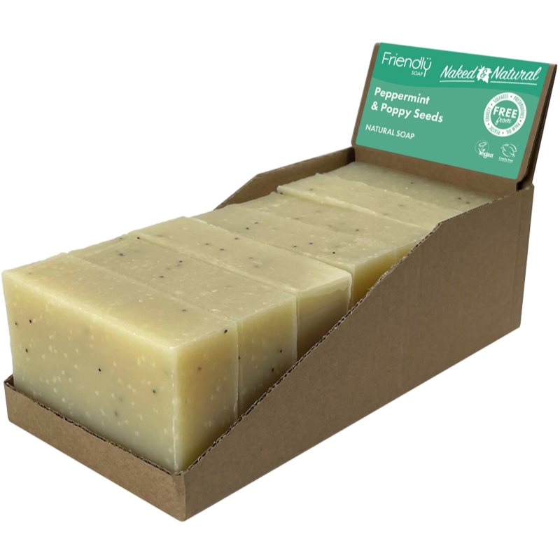 Friendly Soap Natural Soap Peppermint & Poppy Seeds Sapone Naturale 7X95 G