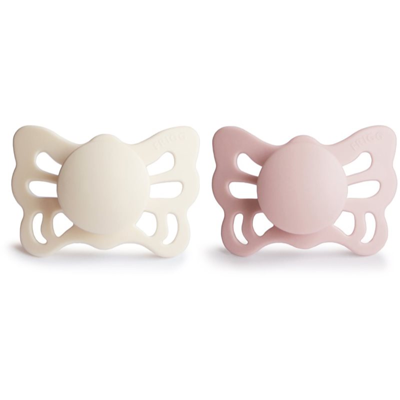 FRIGG Butterfly Size 1:0-6 months Schnuller Cream/Blush 2 St.