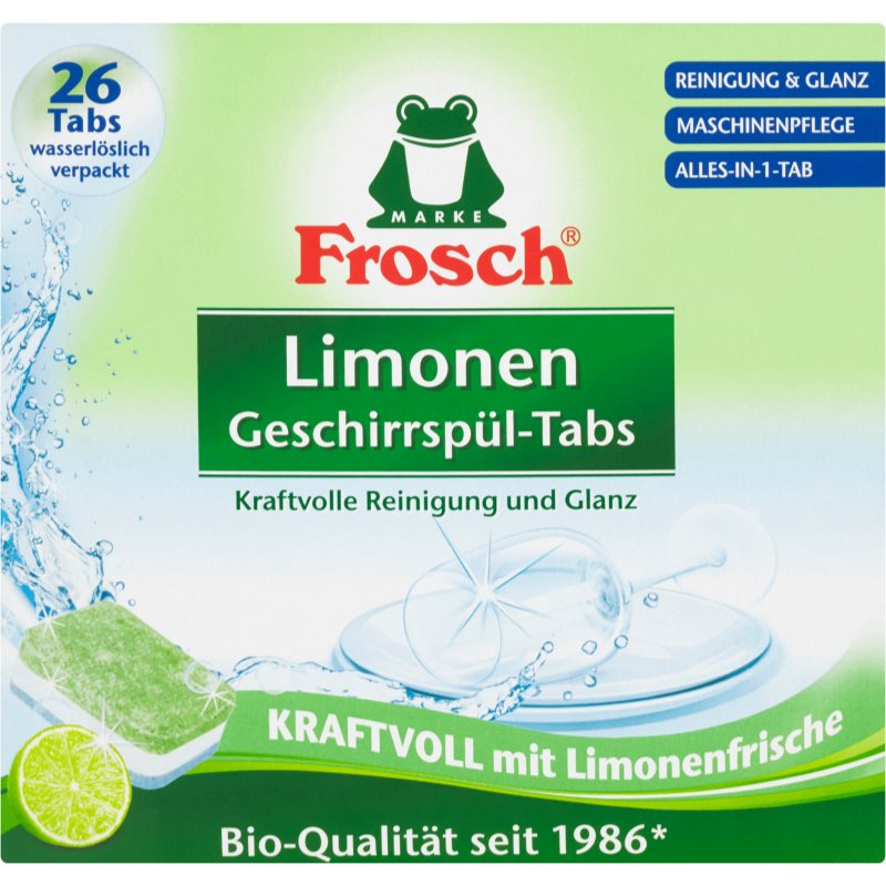 Frosch All in One Limonen indaplovių tabletės ECO 26 vnt.