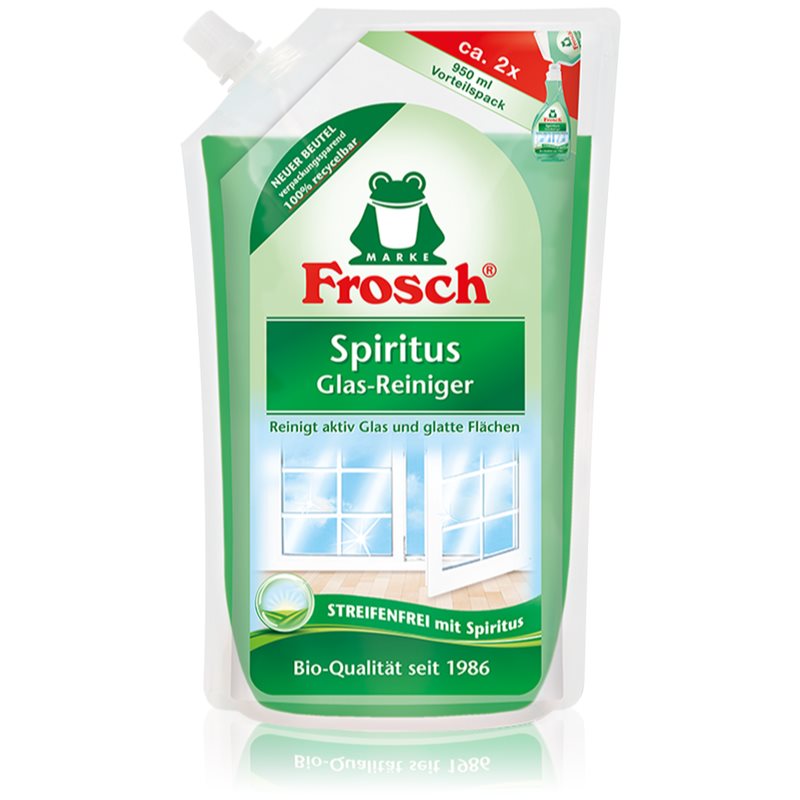 Frosch Bio-Spirit Glass Cleaner stiklo valiklis užpildas 950 ml