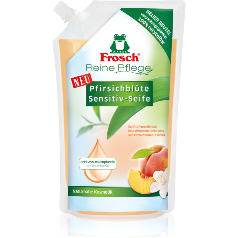 Frosch Sensitiv Seife Peach Blossom tekuté mýdlo na ruce náhradní náplň 500 ml