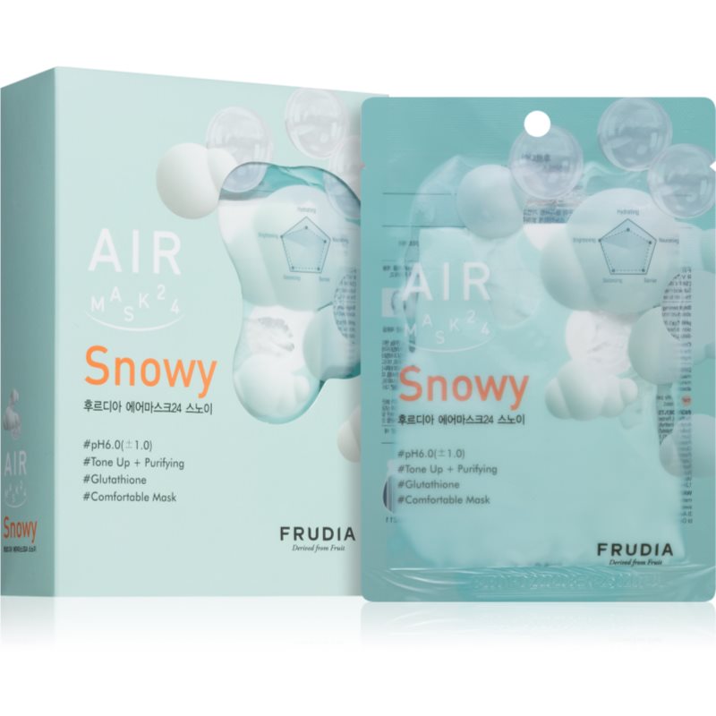 Frudia AIR Snowy sheet mask to even out skin tone 10x25 ml
