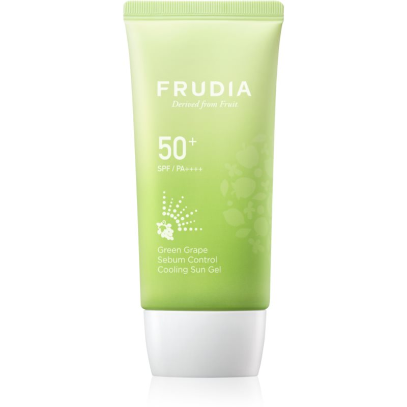 Frudia Sun Green Grape Sebum Control зволожуючий гель для замаги для комбінованої та жирної шкіри SPF 50+ 50 гр