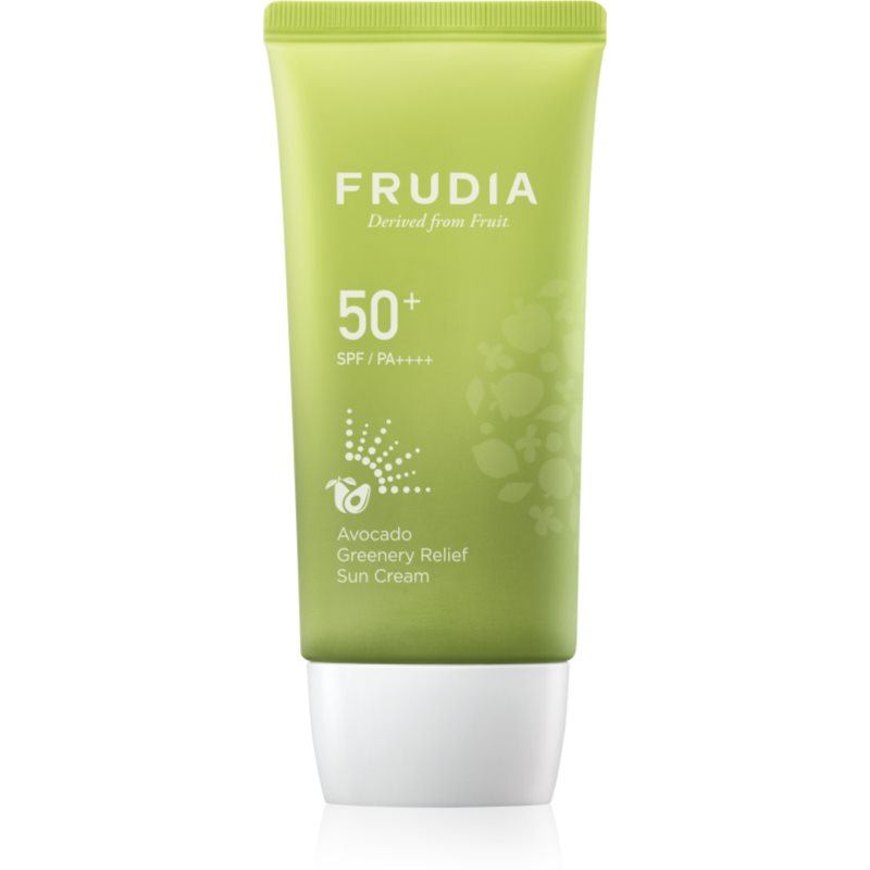 E-shop Frudia Sun Avocado Greenery Relief hydratační ochranný krém pro citlivou pleť SPF 50+ 50 g