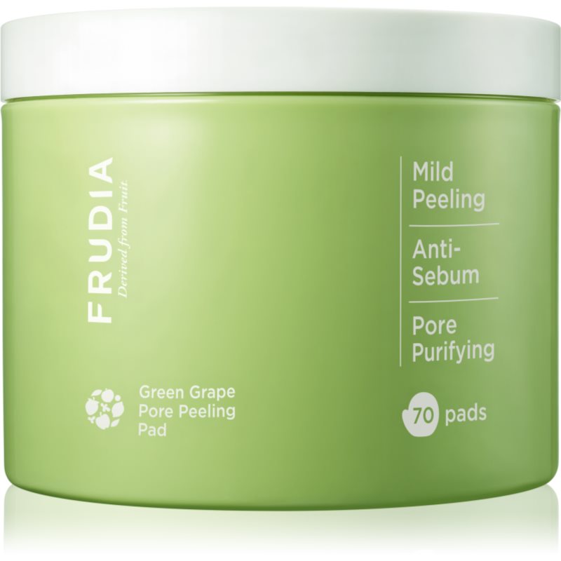 Frudia Green Grape Peeling-Pads für das Gesicht gegen ein glänzendes Gesicht und erweiterte Poren 70 St.