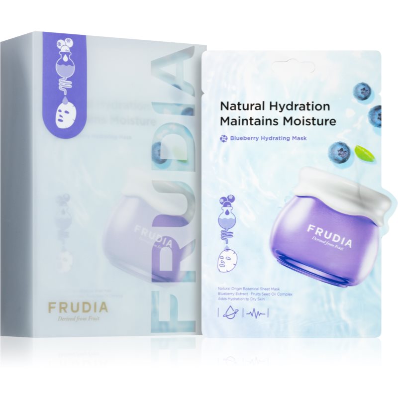 Photos - Facial Mask Frudia Blueberry hydrating mask for sensitive and dry skin 10x20 ml 
