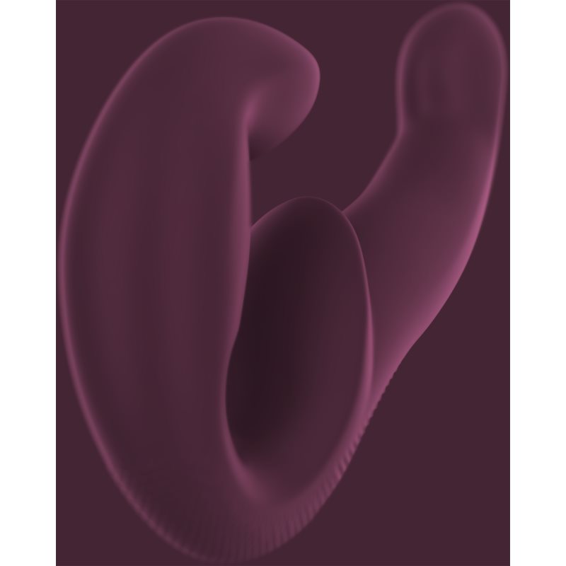 Fun Factory Share Vibe Pro Gode à Double Extrémité à Vibrations Burgundy 14 Cm