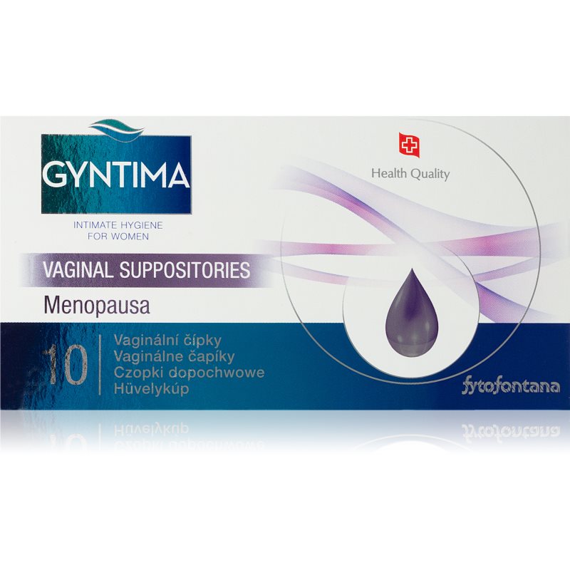 Fytofontana Gyntima vaginál. čípky Menopausa čapíky na podporu komfortu pri menopauze 10 ks