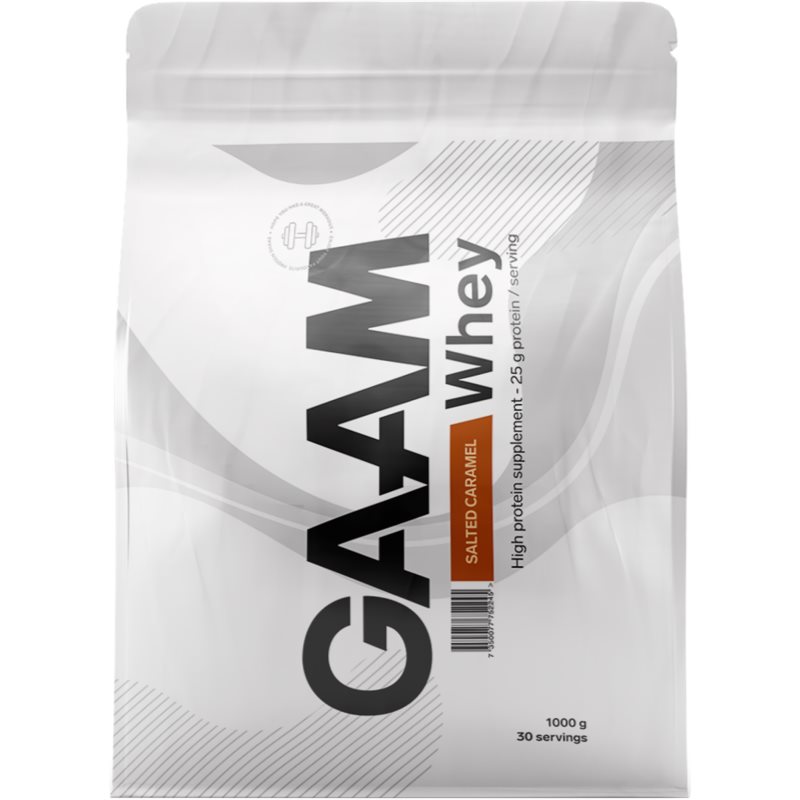 GAAM 100% Whey Premium syrovátkový protein příchuť Salted Caramel 1000 g