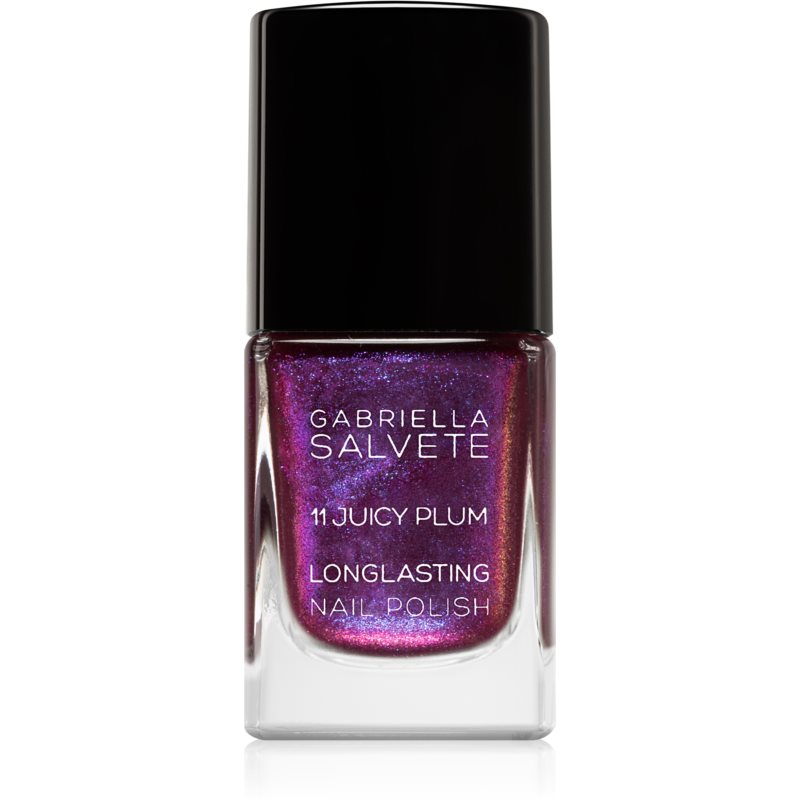 Gabriella Salvete Longlasting Enamel long-lasting nail polish with glitter shade 11 Juicy Plum 11 ml