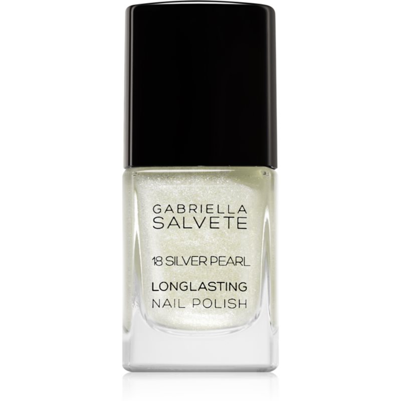 Gabriella Salvete Longlasting Enamel long-lasting nail polish with glitter shade 18 Silver Pearl 11 