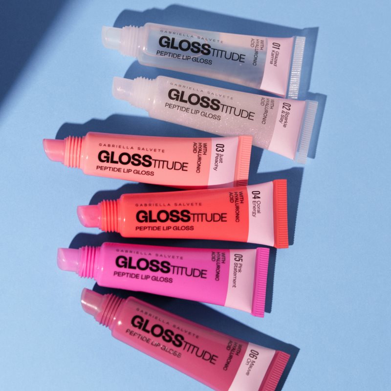 Gabriella Salvete Glosstitude Peptide Lip Gloss hydratačný lesk na pery odtieň 03 Just Peachy 10 ml (obrázok 5)