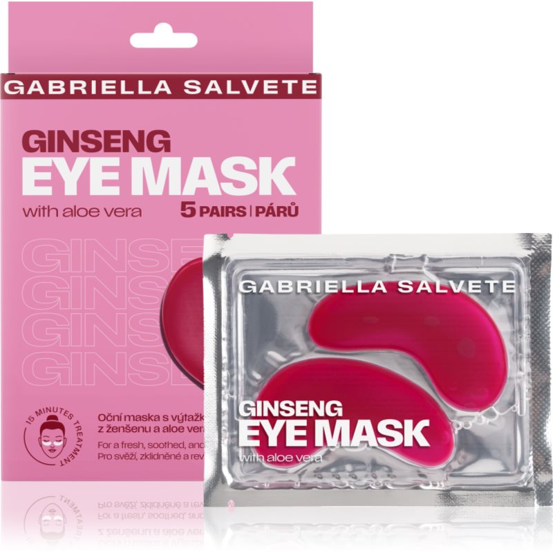 Gabriella Salvete Eye Mask Ginseng Värskendav näomask silmade piirkonnale 5 tk