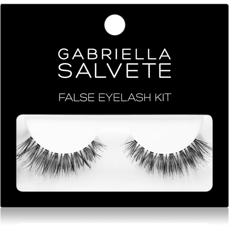 Gabriella Salvete False Eyelash Kit umetne trepalnice z lepilom vrsta Basic Black