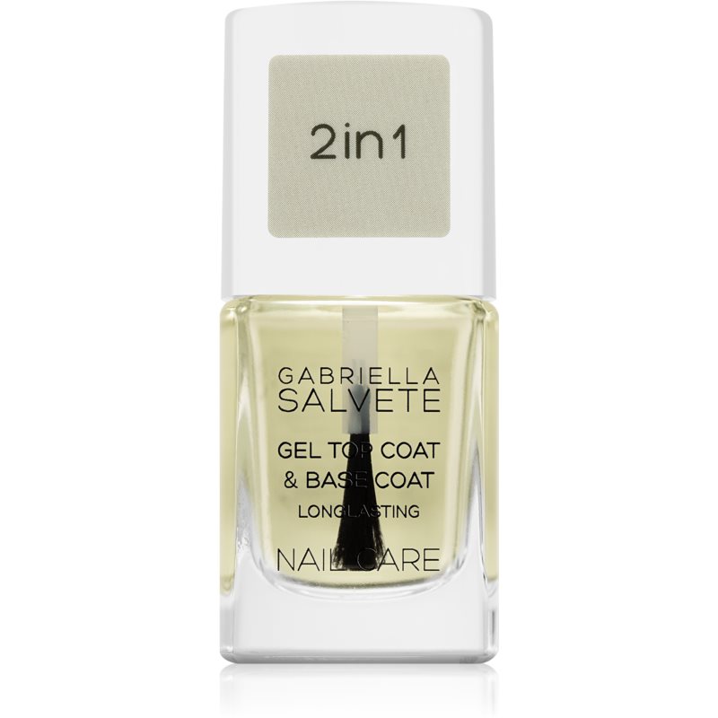 Gabriella Salvete Nail Care Top & Base Coat base and top coat nail polish with gel consistency 11 ml