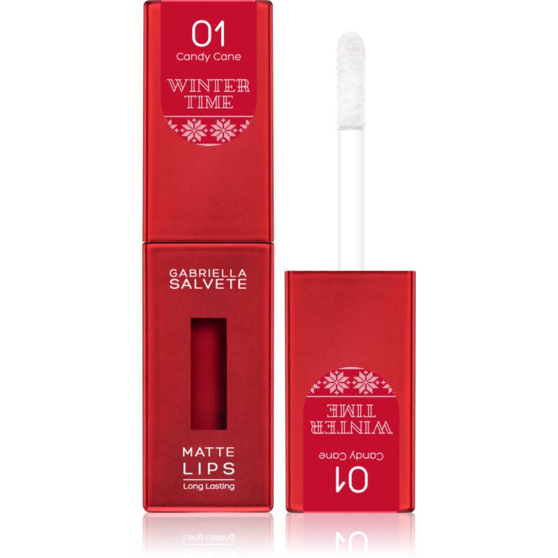 Gabriella Salvete Winter Time Long-Lasting Matte Liquid Lipstick Shade 01 Candy Cane 4,5 Ml