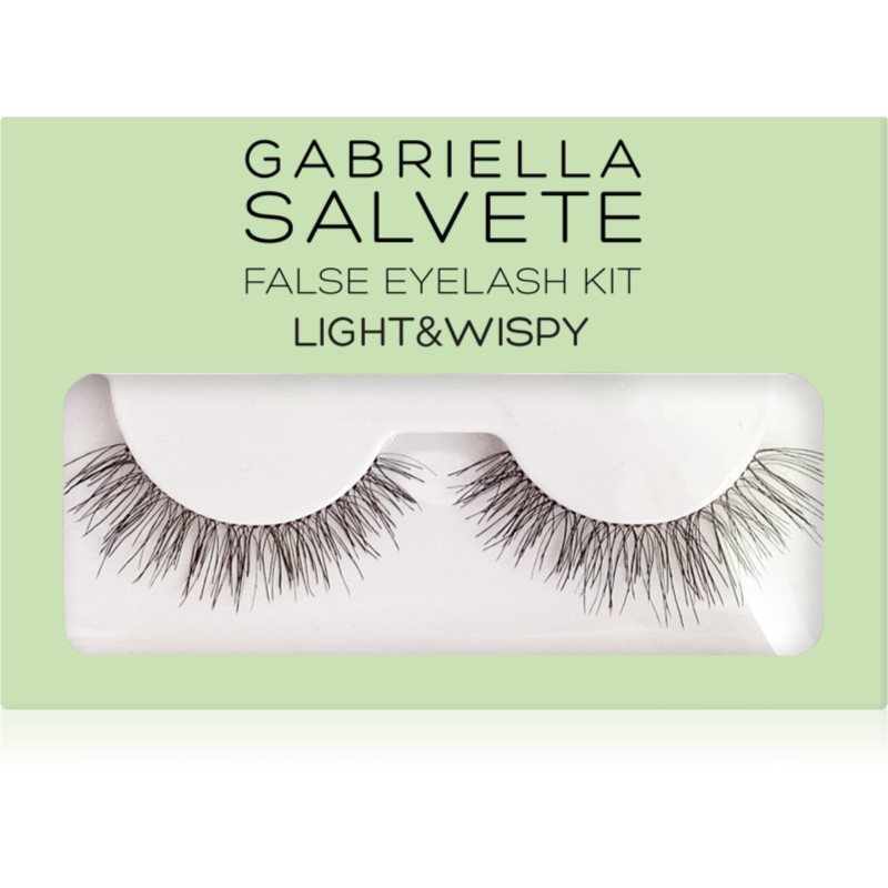 Gabriella Salvete False Eyelash Kit Light & Wispy künstliche Wimpern mit Klebstoff 1 St.
