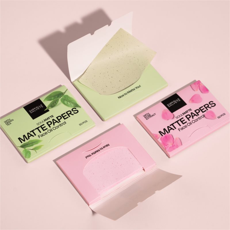 Gabriella Salvete SoulMatte Green Tea matující papírky se zeleným čajem 50 ks (obrázek 4)