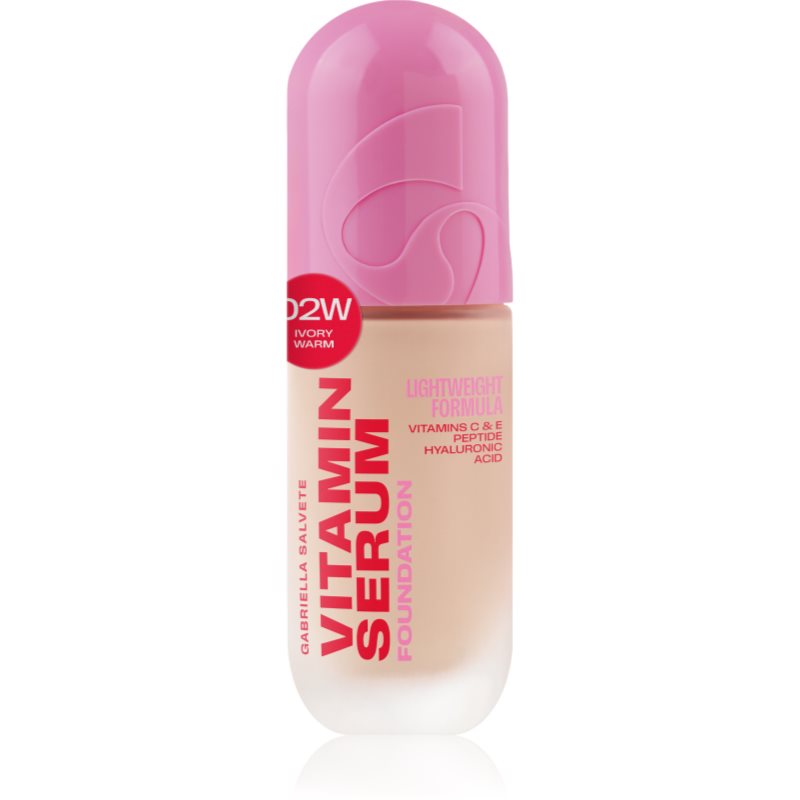 Gabriella Salvete Vitamin Serum Foundation Let foundation med nærende effekt Skygge 02W Ivory Warm 30 ml