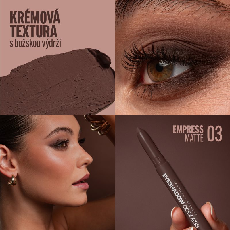 Thumbnail - Gabriella Salvete Eyeshadow Goddess Lidschatten-Creme im Stift Farbton Matte 03 Empress 1.3 g