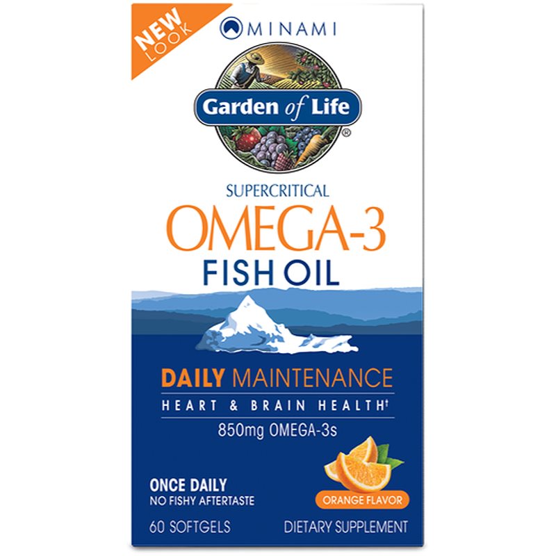 Garden of Life Minami Omega-3 Fish Oil měkké tobolky pro normální činnost nervové soustavy příchuť Orange 60 cps