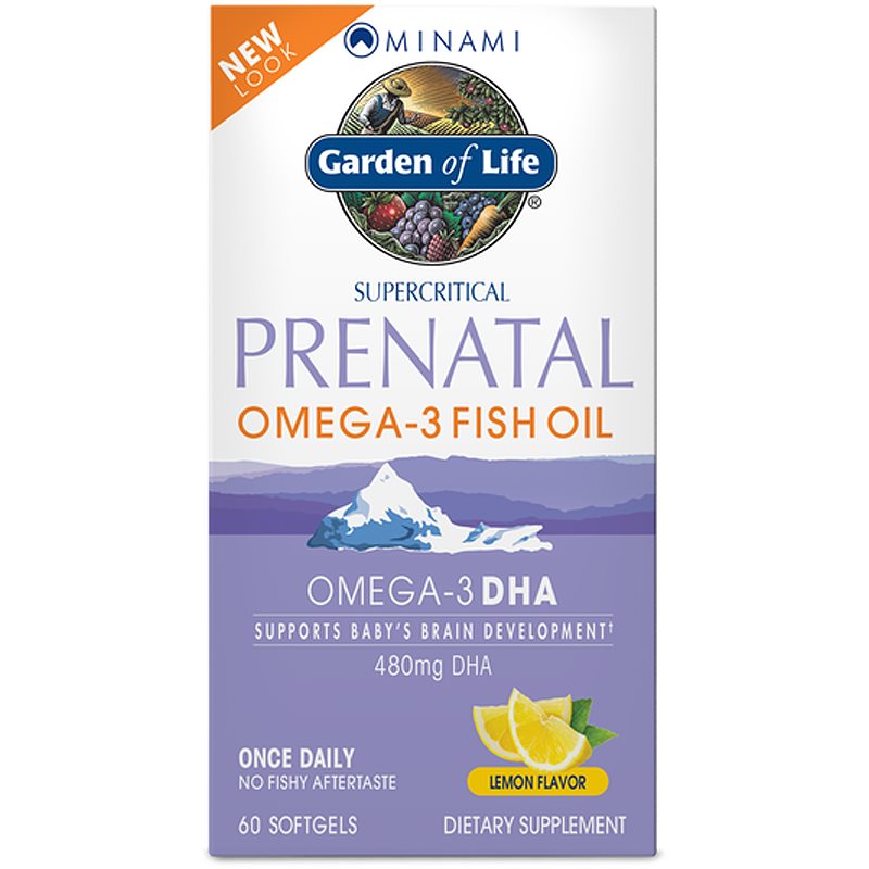 Garden of Life Minami Prenatal Omega-3 Fish Oil měkké tobolky pro těhotné a kojící ženy příchuť Lemon 60 cps