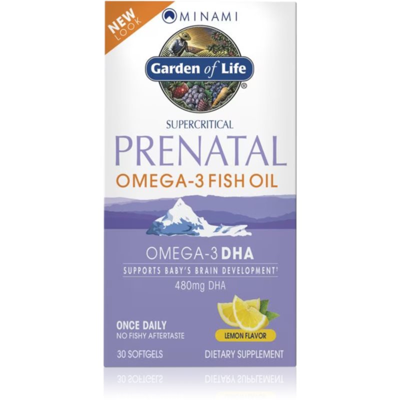 Garden of Life Minami Prenatal Omega-3 Fish Oil měkké tobolky pro těhotné a kojící ženy příchuť Lemon 30 cps